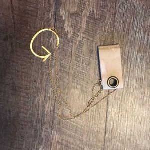 Anthropologie Gold “G” Necklace